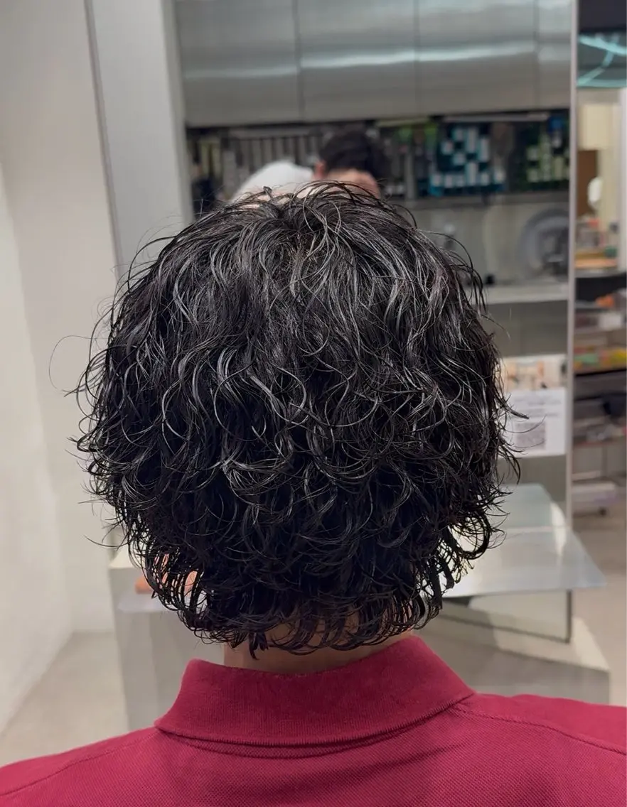 ミディアム カラー パーマ メンズ fifth 菅崎愛斗のヘアスタイル