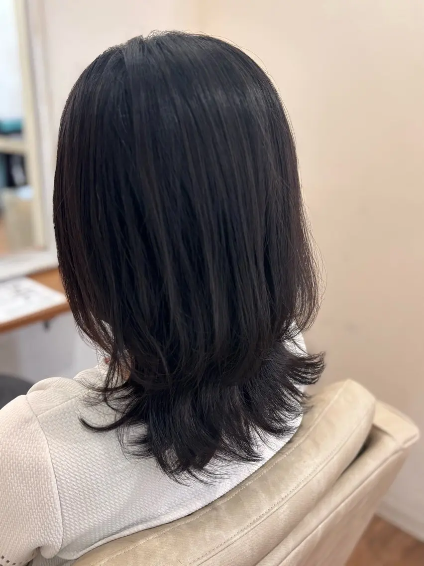 ミディアム カット ヘアカラー トリートメント 永井大樹✨ 透明感カラー✨のヘアスタイル