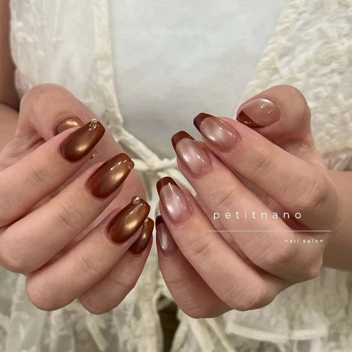 ネイル マグネットネイル ニュアンスネイル ハンドネイル nail‪◯ petitnanoのネイルデザイン
