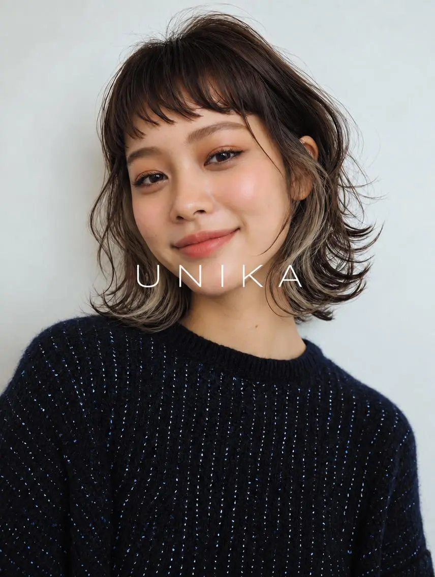 【デザイン】カット+インナー/イヤリングカラー(全体カラー込)の写真