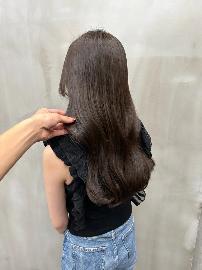 【ロング料金なし 】カット + 圧倒的透明感カラー + 5step TOKIO TR+巻き髪セット or サラサラ仕上げの写真