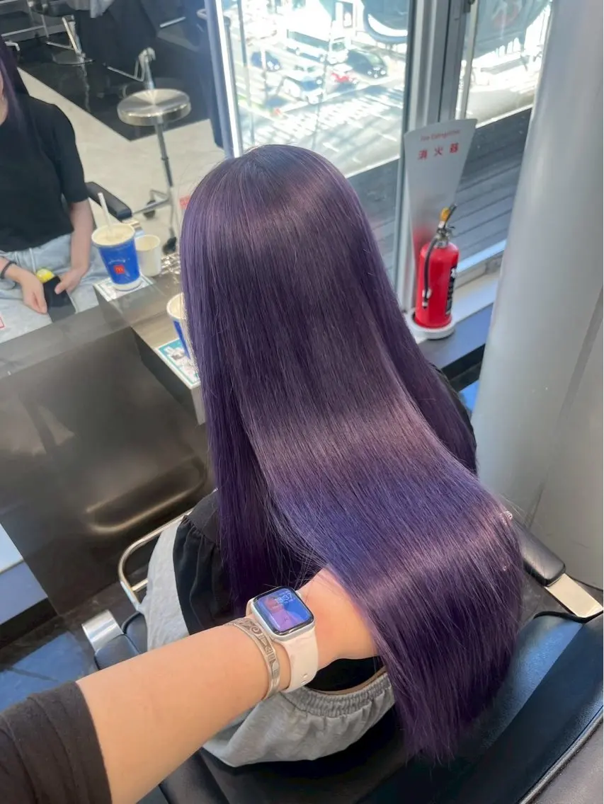 【🤎透明感ワンカラー＋うる艶トリートメント🤎】赤みを抑えた柔らかカラー✨の写真