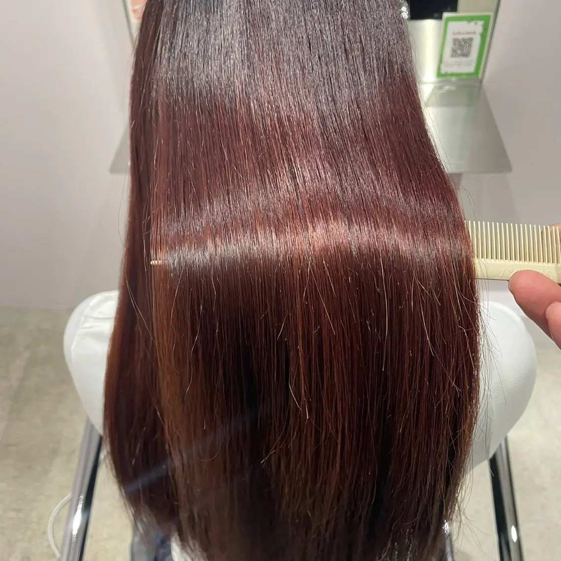 ロング パーマ 縮毛矯正 前囿 真桜のヘアスタイル