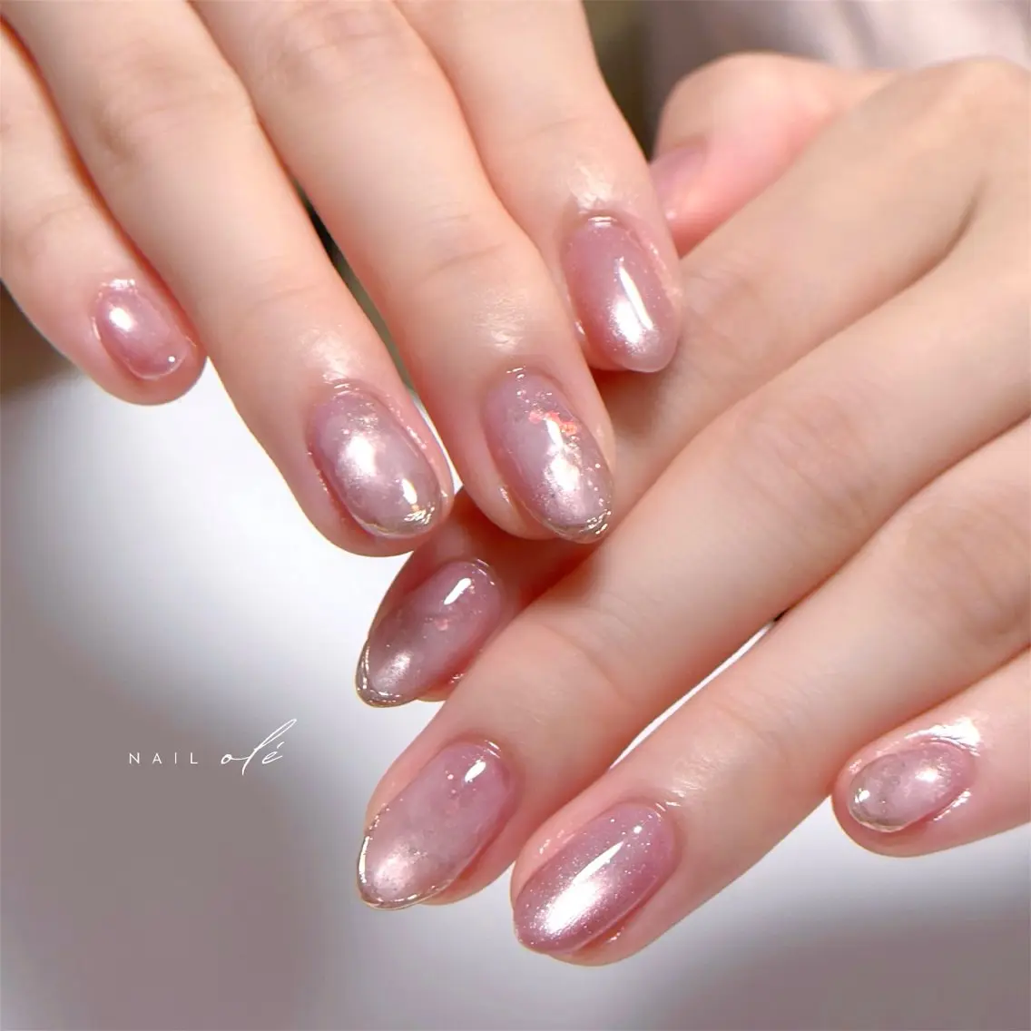 ネイル 氷ネイル・うるうるネイル マグネットネイル ハンドネイル NAIL oleのネイルデザイン