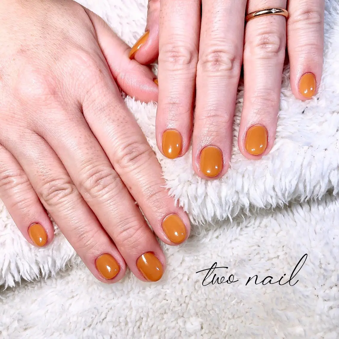 ネイル アートネイル ブラウン フットネイル ハート ニュアンスネイル ハンドネイル two nailのネイルデザイン