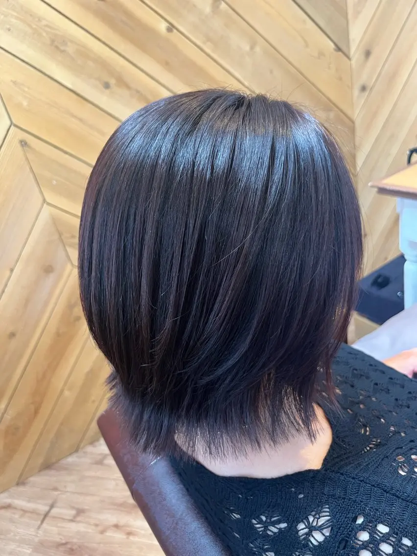 ミディアム レイヤーカット 外ハネヘア カット ヘアカラー トリートメント モモ/心斎橋/メンズ カット/似合わせのヘアスタイル