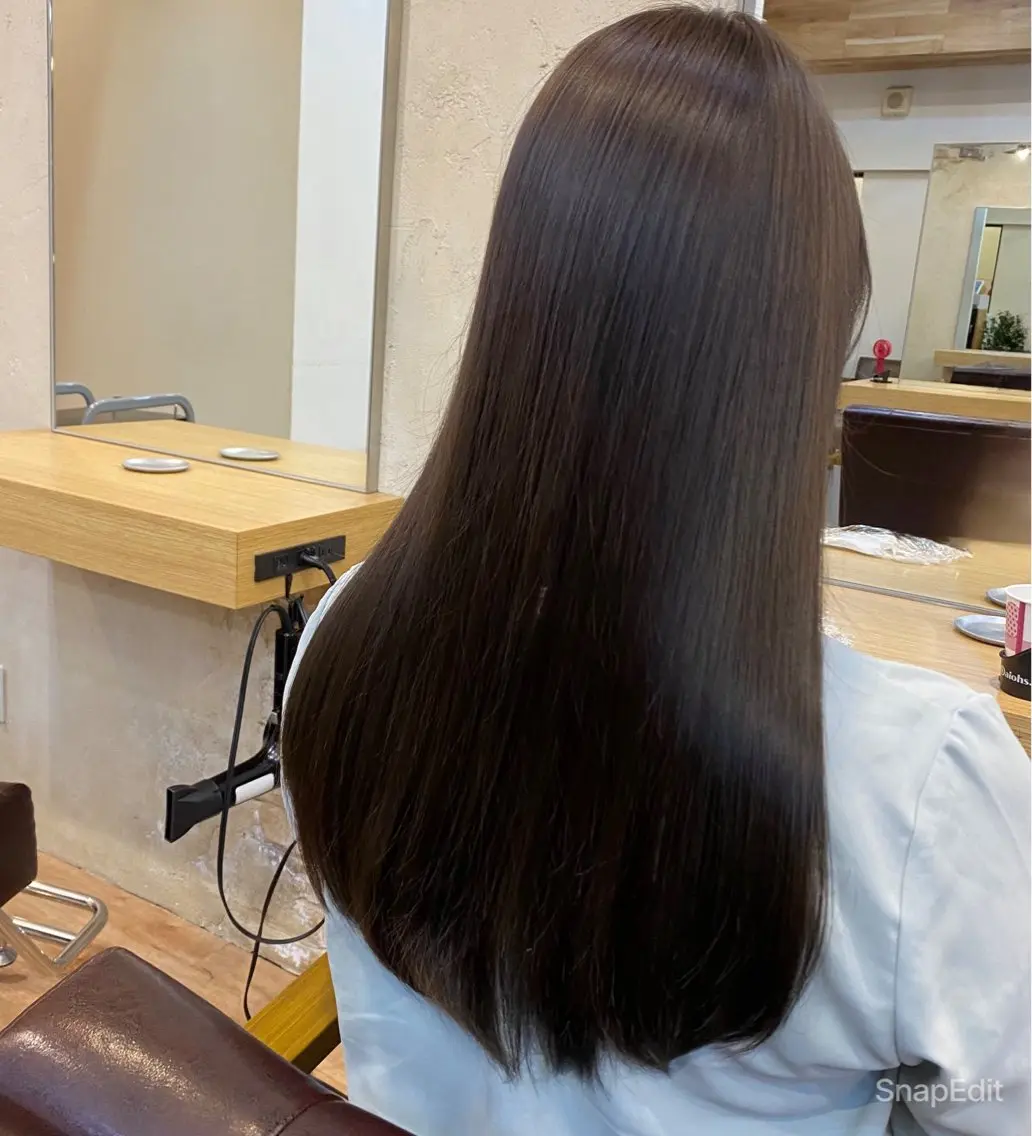 ロング カラー ブラウンカラー モカブラウン マンツーマン 美容師💚コウブチのヘアスタイル