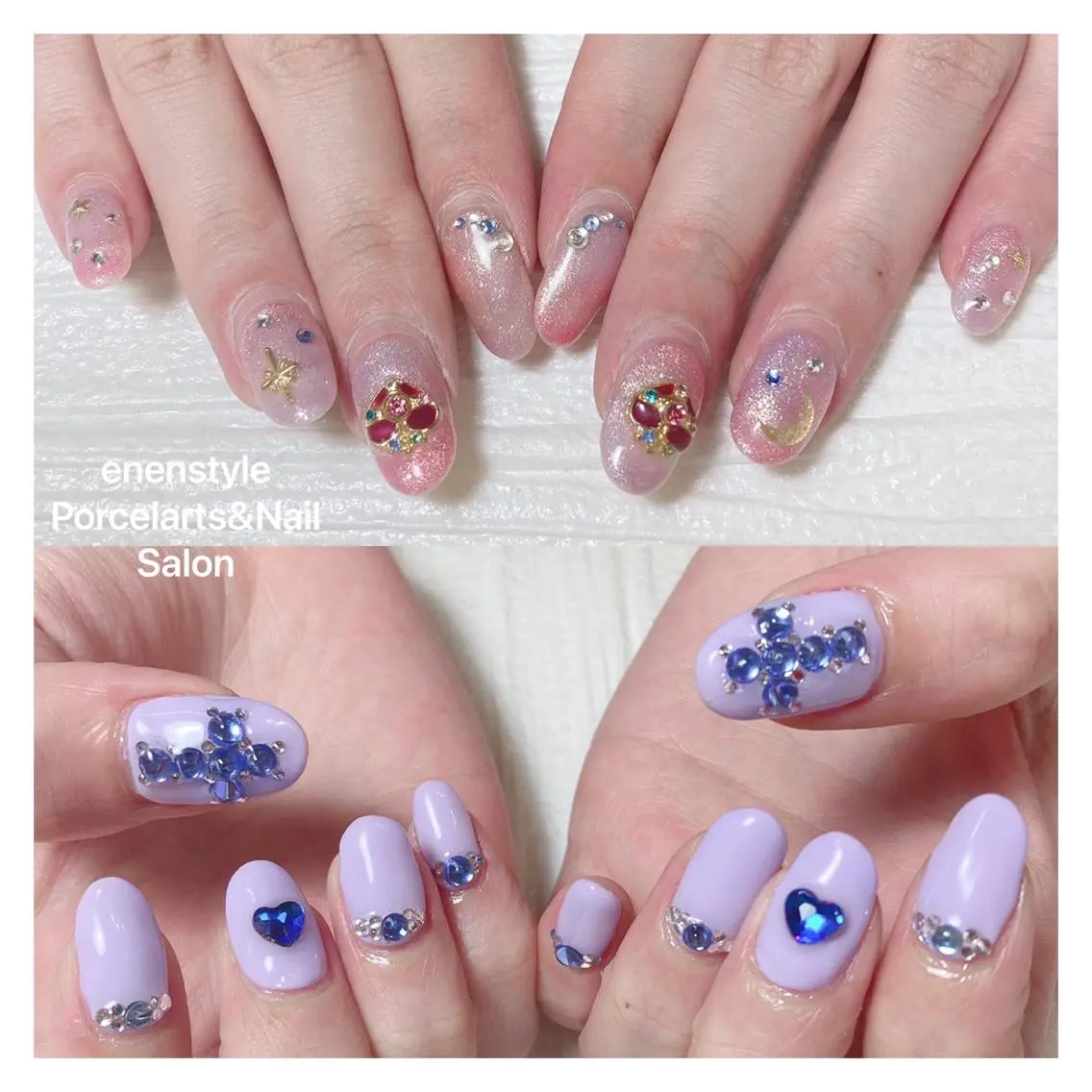 ミディアム ネイル ハンドネイル 🐾enen style 🐾のネイルデザイン