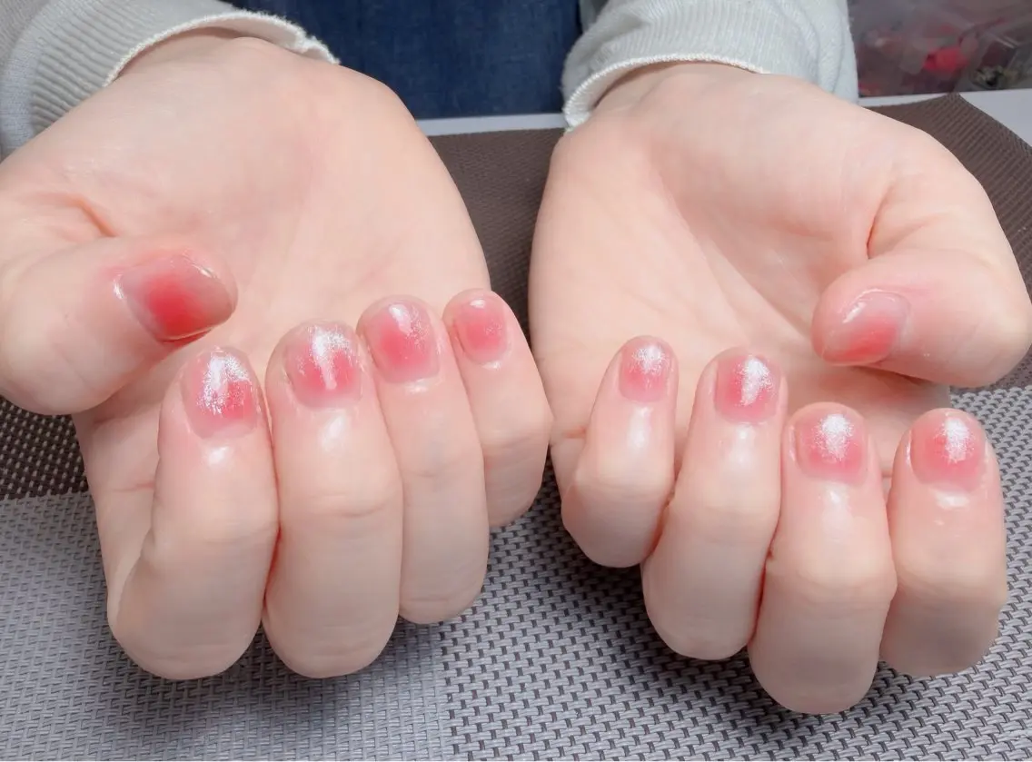 ネイル ジェルネイル ラメ(グリッター) ラメグラデーション マグネットネイル ワンカラーネイル MEO NAIL 研修ネイリストのネイルデザイン