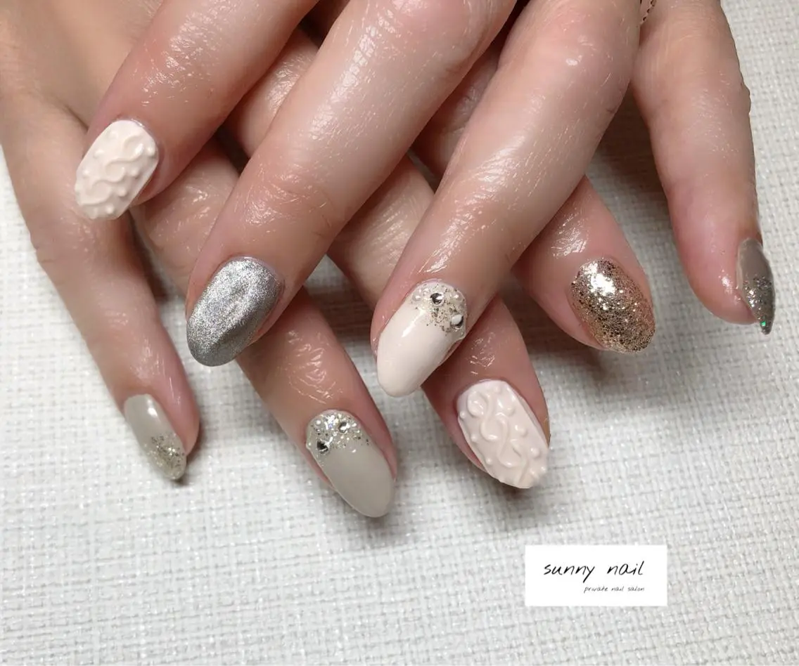 ネイル アートネイル ジェルネイル ニュアンスネイル パラジェル ホワイト sunny nailのネイルデザイン