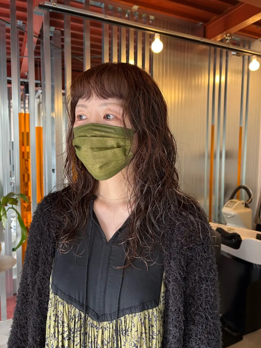 ロング カット パーマ 浦野 未来のヘアスタイル