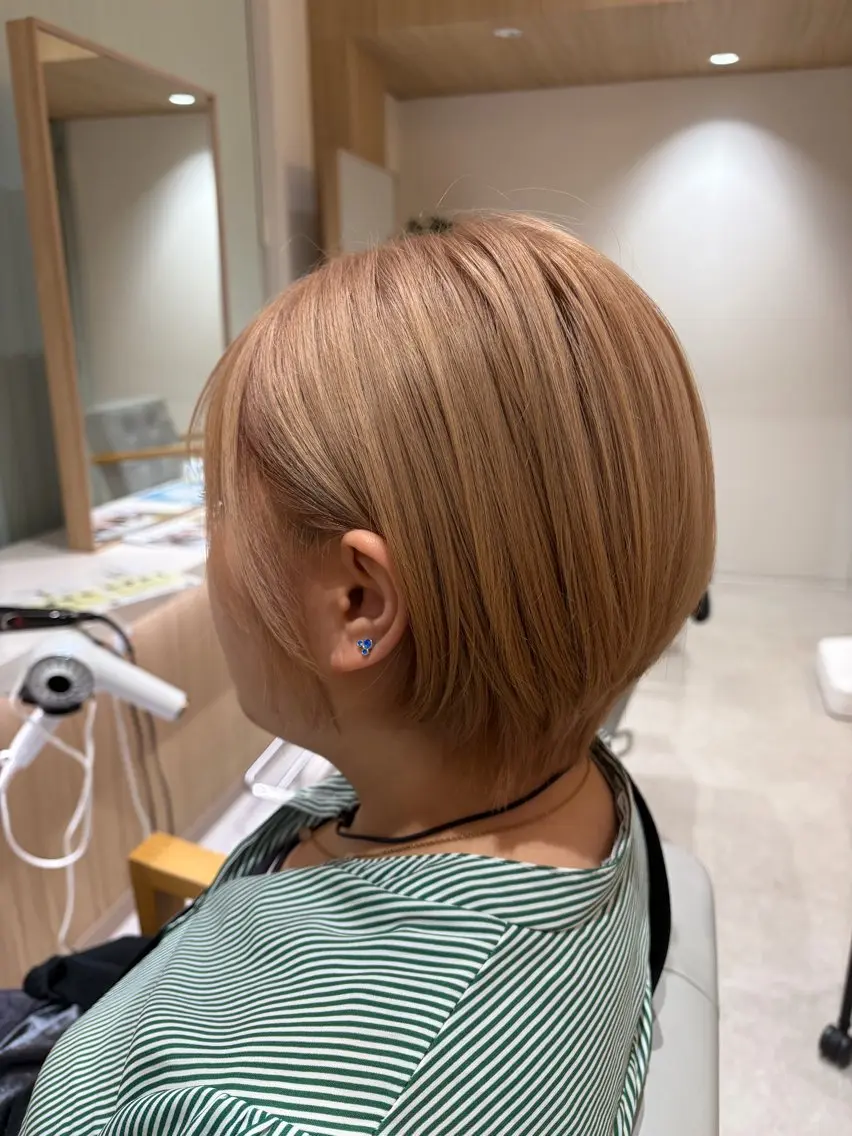 ショート 髪質改善 ショートヘア カット ヘアカラー トリートメント 若江岩田駅/ あびる/東大阪のヘアスタイル