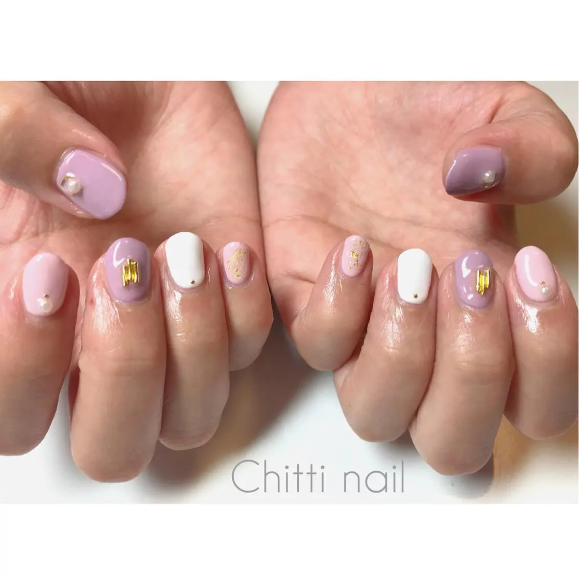 ネイル パステルネイル シンプルネイル Chitti yuuriのネイルデザイン