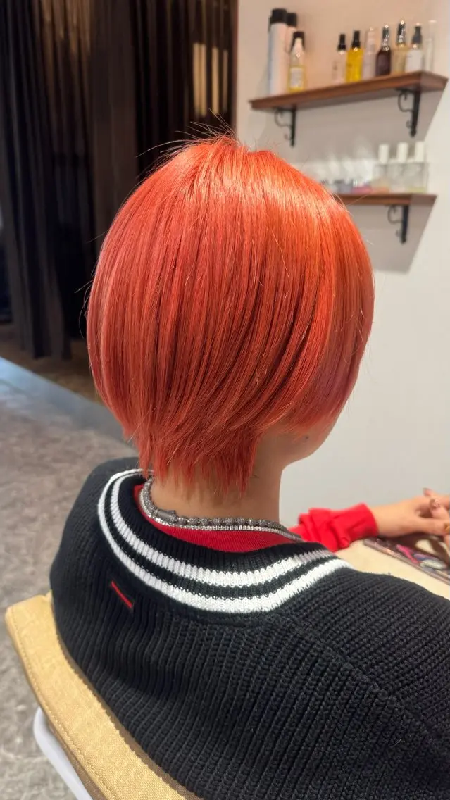 ショート ヘアカラー 🐺ﾅｶﾑﾗ ﾓﾓｶのヘアスタイル