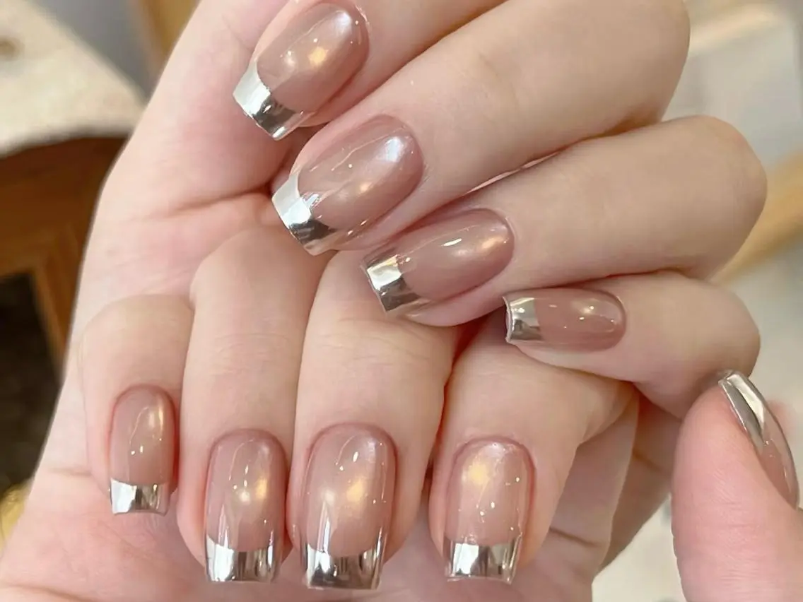 ネイル オーロラネイル チークネイル 長さ出し フットネイル フレンチネイル ハンドネイル ハンドケア Pandora nailのネイルデザイン