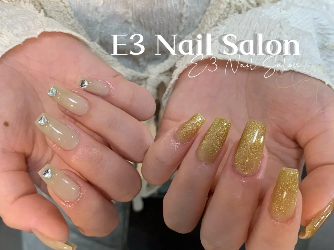 ネイル アニマル柄 オーロラネイル べっ甲ネイル ボルドー ブラウン ハンドネイル E3 Nail Salonのネイルデザイン