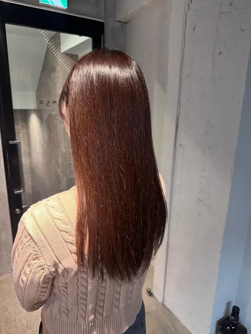 ロング カラー ブラウンカラー 髪質改善 ロング トリートメント 酸性ストレート カット ヘアカラー トリートメント 艶髪/髪質改善/ MONSO山本のヘアスタイル