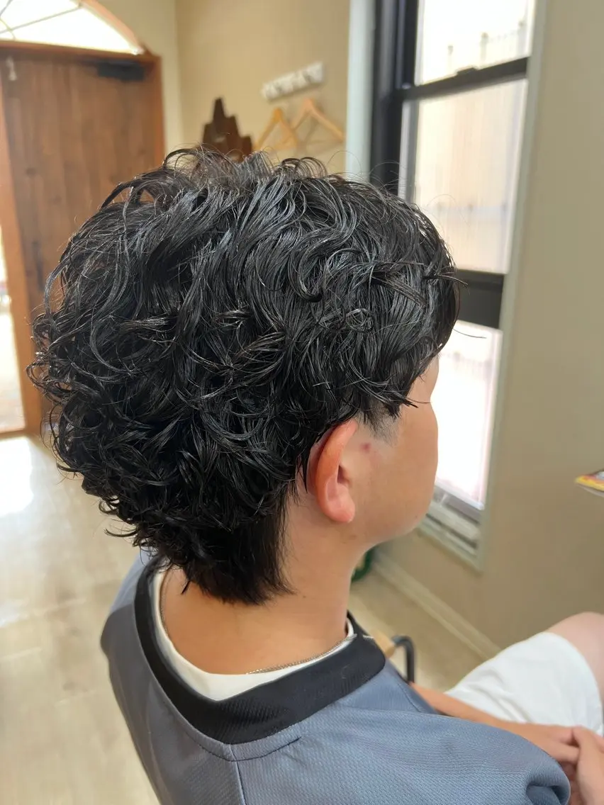 メンズ カット パーマ 加藤 諒のヘアスタイル