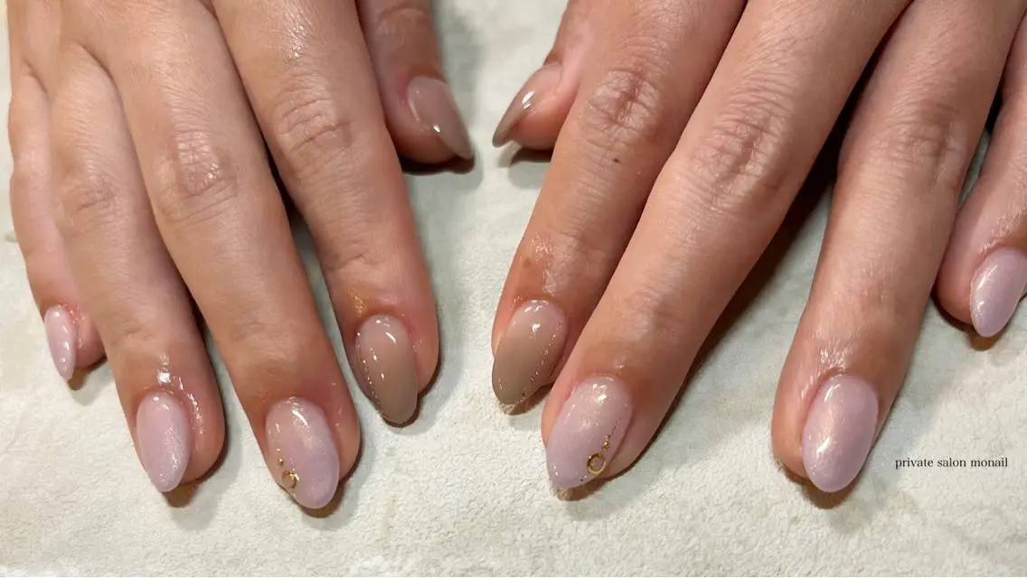 ネイル グラデーション オフィスネイル ハンドネイル nail salon monailのネイルデザイン
