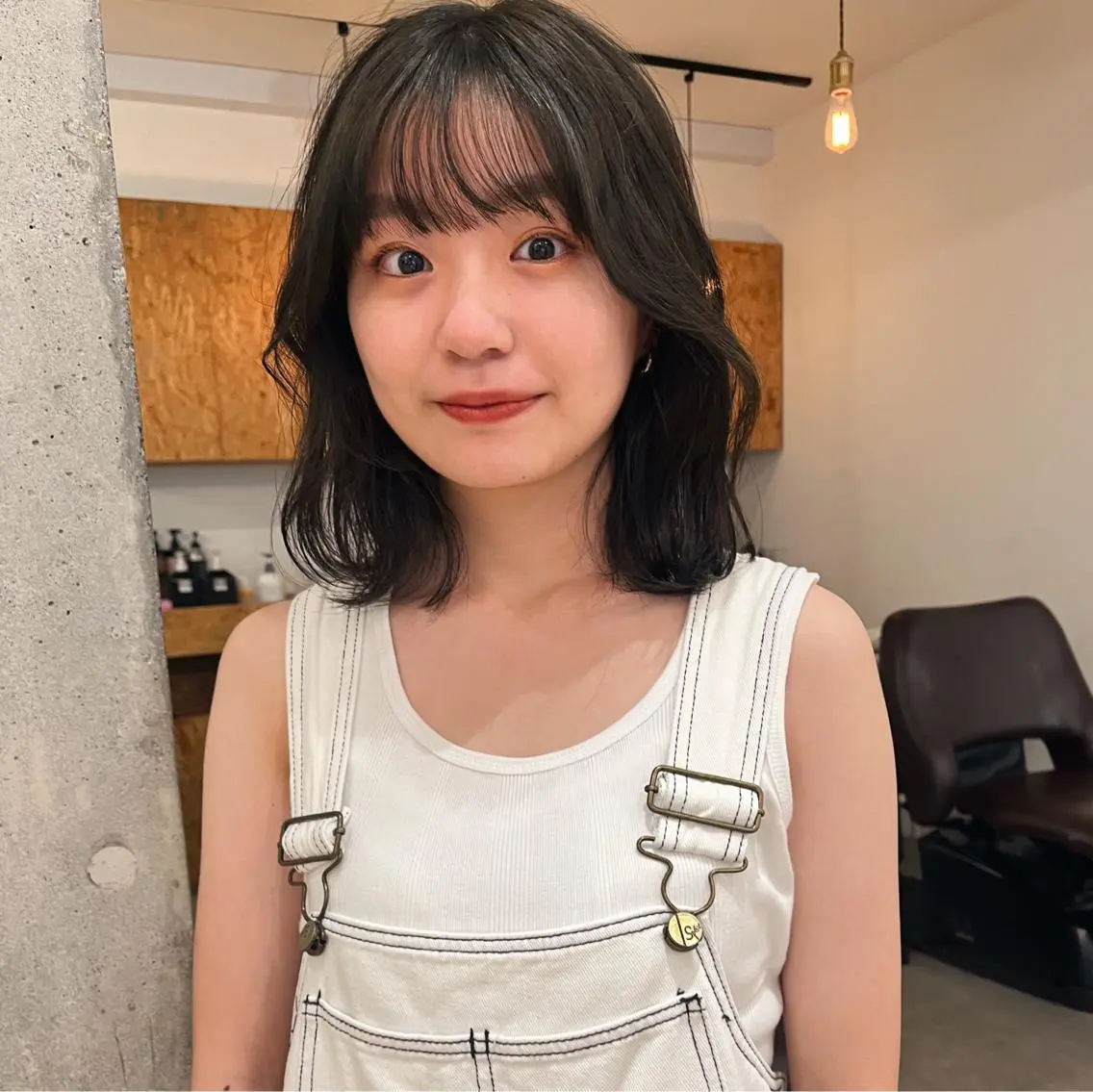 ミディアム カラー 暖色/パーマ 🌼クニトウメイのヘアスタイル
