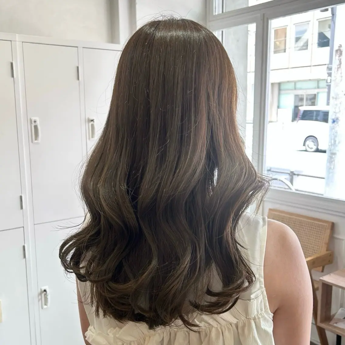 ロング カラー ヘアカラー トリートメント ヘアセット ROMEO京橋 🤍✨岡村瑠花のヘアスタイル