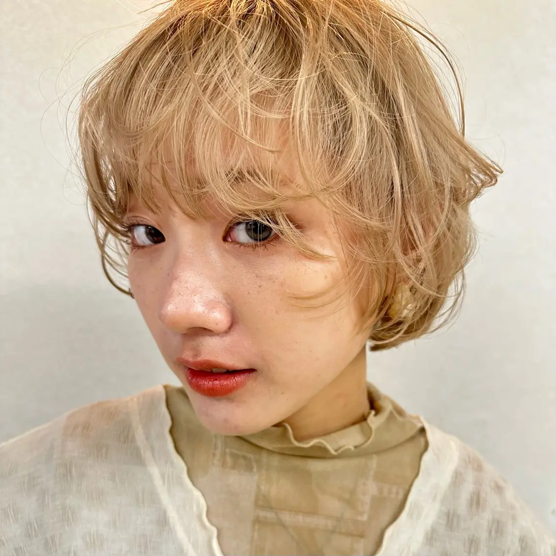 ショート パーマ ✨当日予約OK✨ /透明感カラー/莉未のヘアスタイル