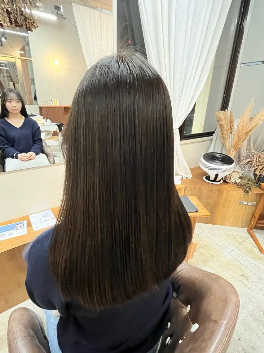ロング カラー 酸性ストレート 暖色カラー/ ヘアセット🌛櫻井舞のヘアスタイル