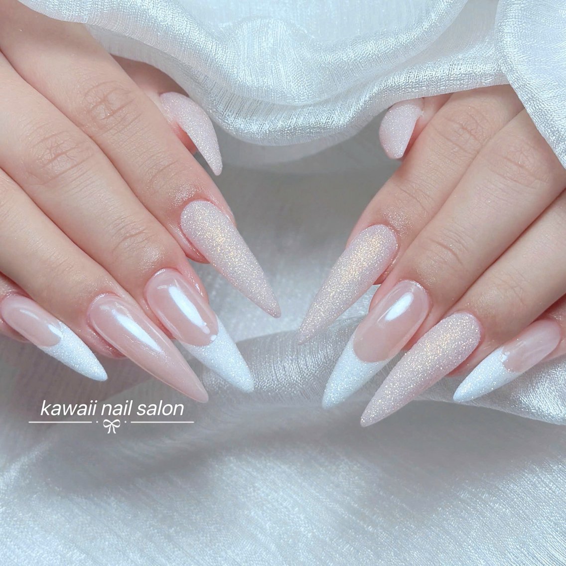 ネイル 長さ出し ロングネイル マグネットネイル 持ち込み ハンドネイル ハンドケア Kawaii Nail Salonのネイルデザイン