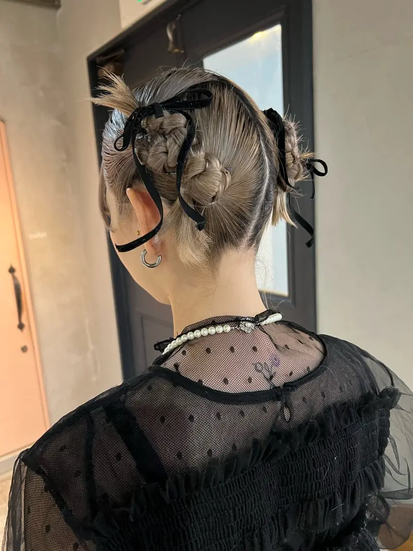 ミディアム カラー ヘアセット ツキノキ ミナのヘアスタイル