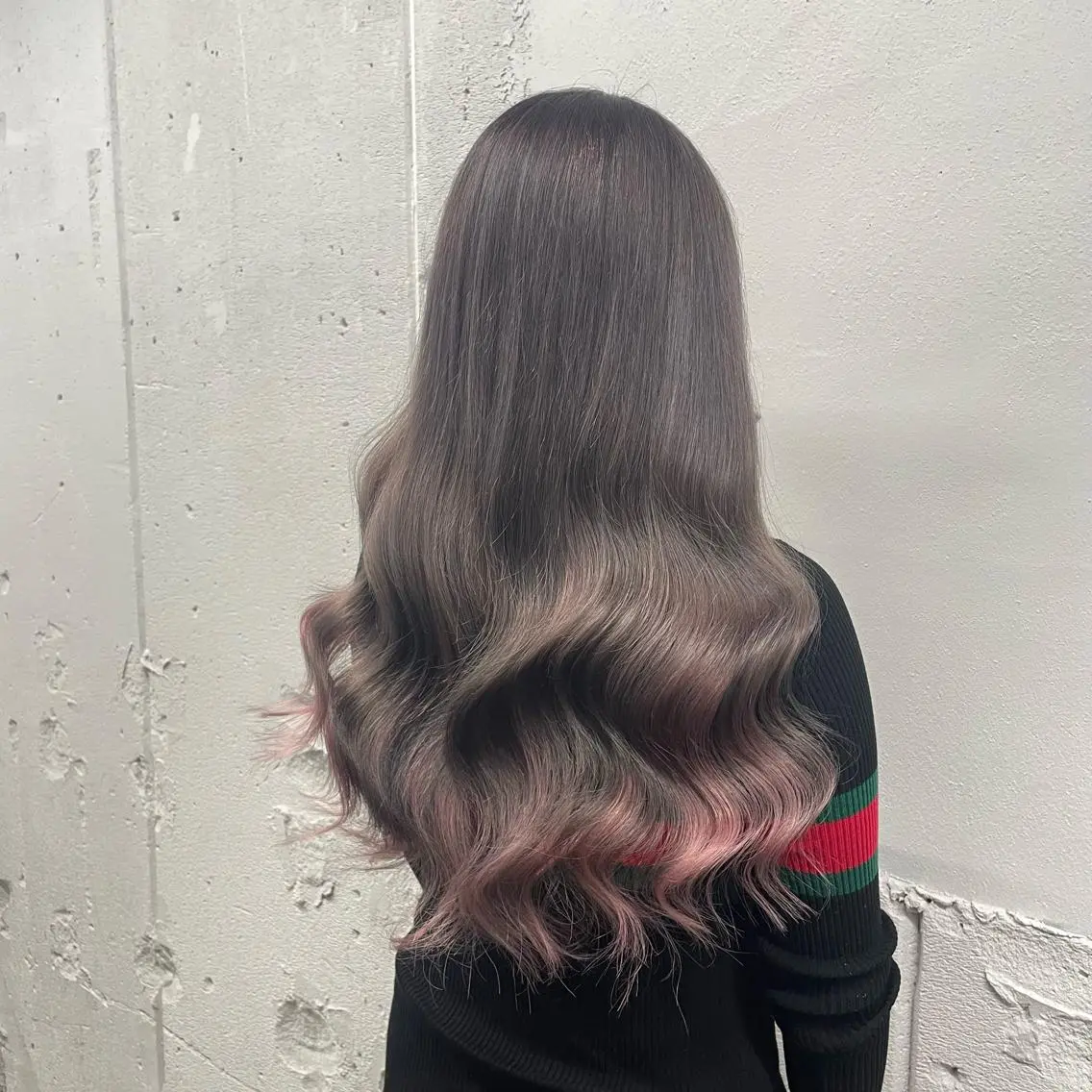 ロング カラー シールエクステ バレイヤージュ ミストバング ダブルカラー  フェイスフレーミング ヘアカラー エクステ 🧡艶髪/エクステ 🫧🧡YUKI❄️のヘアスタイル