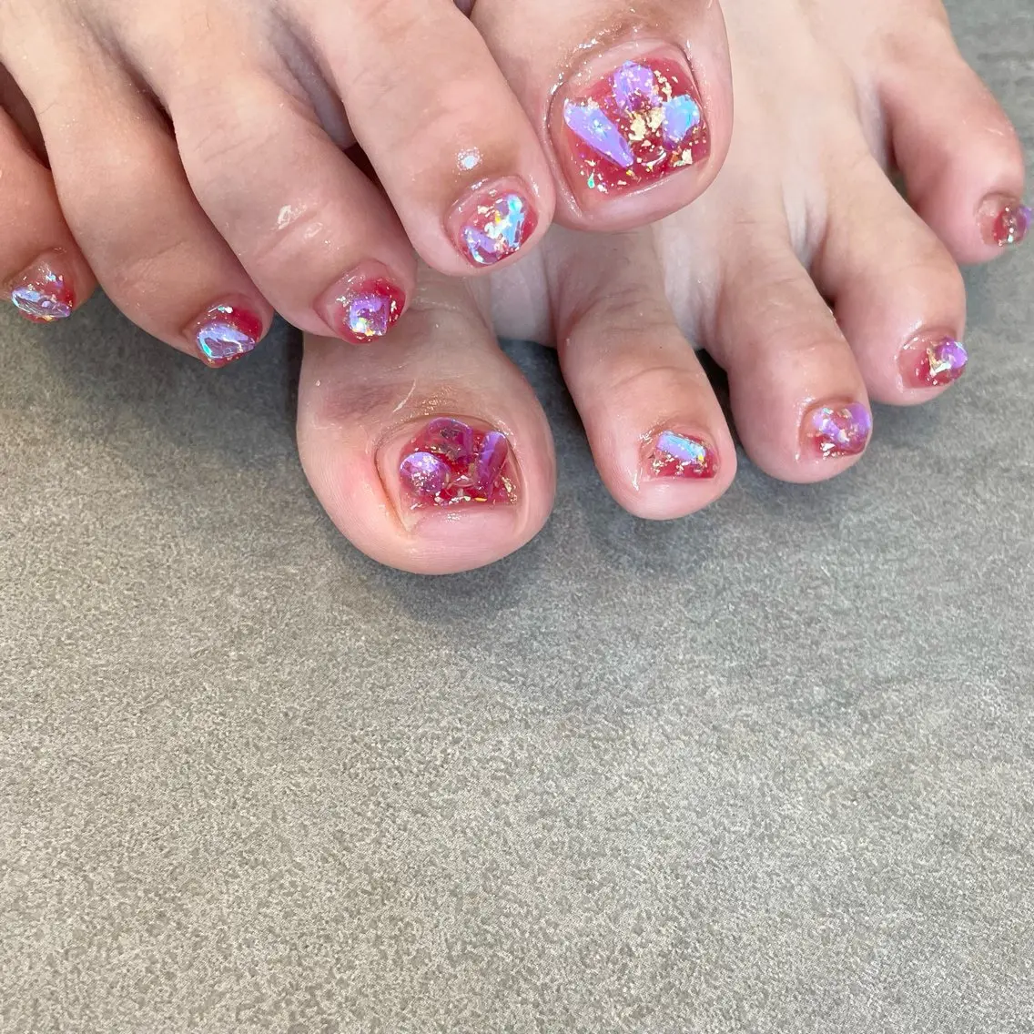 ネイル 氷ネイル・うるうるネイル ワンホンネイル Nail Salon Gummi.のネイルデザイン