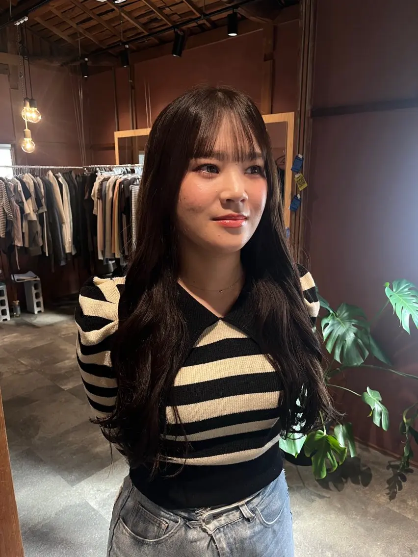 ロング カラー ヘアカラー トリートメント ヘッドスパ 中津/透明感カラー/ 溝曽路優衣のヘアスタイル