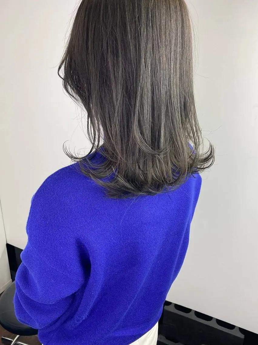 セミロング カラー 縮毛矯正/髪質改善 ルクア9F/小倉悠佑のヘアスタイル