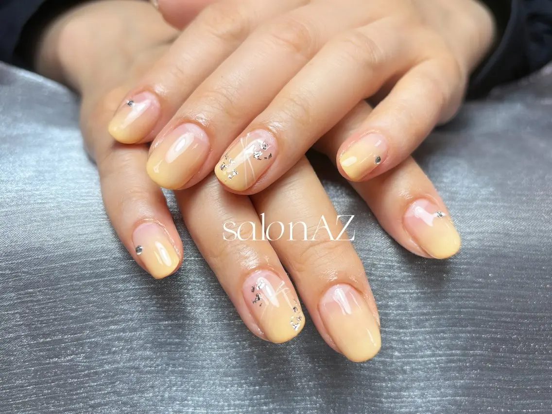 ネイル 桜ネイル 長さ出し フットネイル フレンチネイル ジェルネイル ハンドネイル salon AZのネイルデザイン