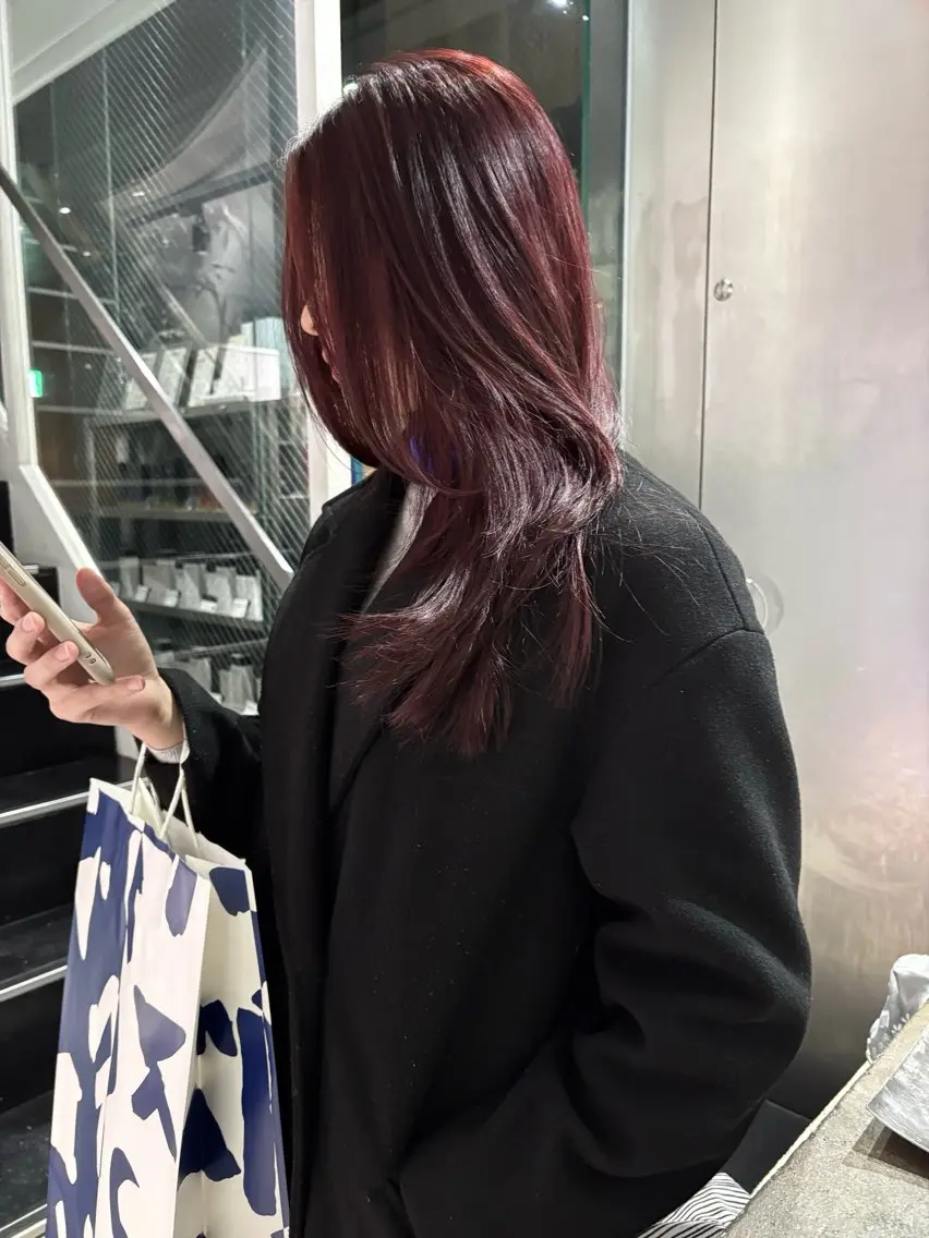 【🍓暖色系カラー🍓】ワンカラー➕milbonトリートメントの写真