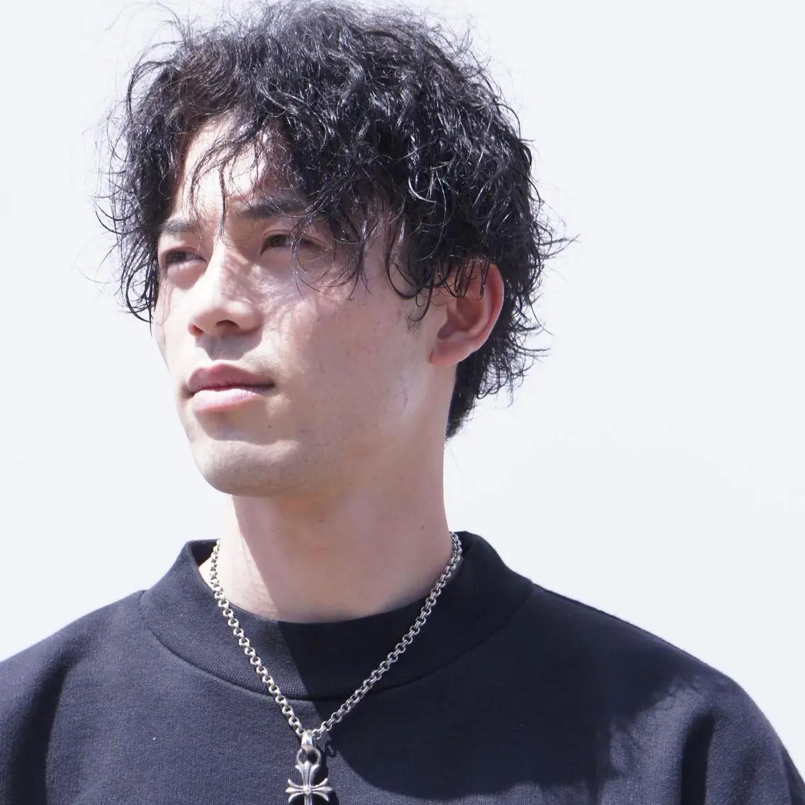 ミディアム パーマ メンズ メンズヘア専門 ウタカユウキのヘアスタイル