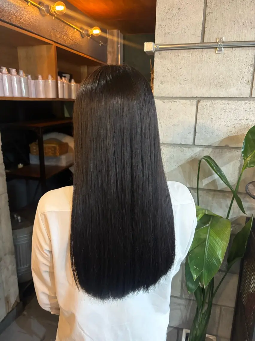 ロング パーマ ストレートパーマ 縮毛矯正 蛭川 愛奈のヘアスタイル