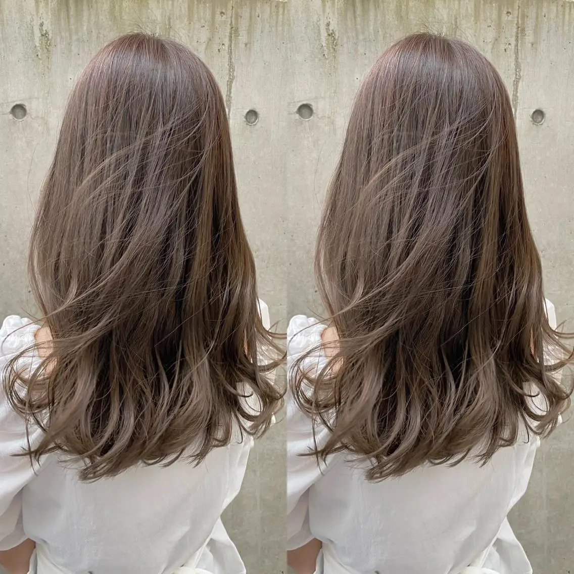 ミディアム ヘアカラー トリートメント レイヤーカット /透明感カラー西田のヘアスタイル