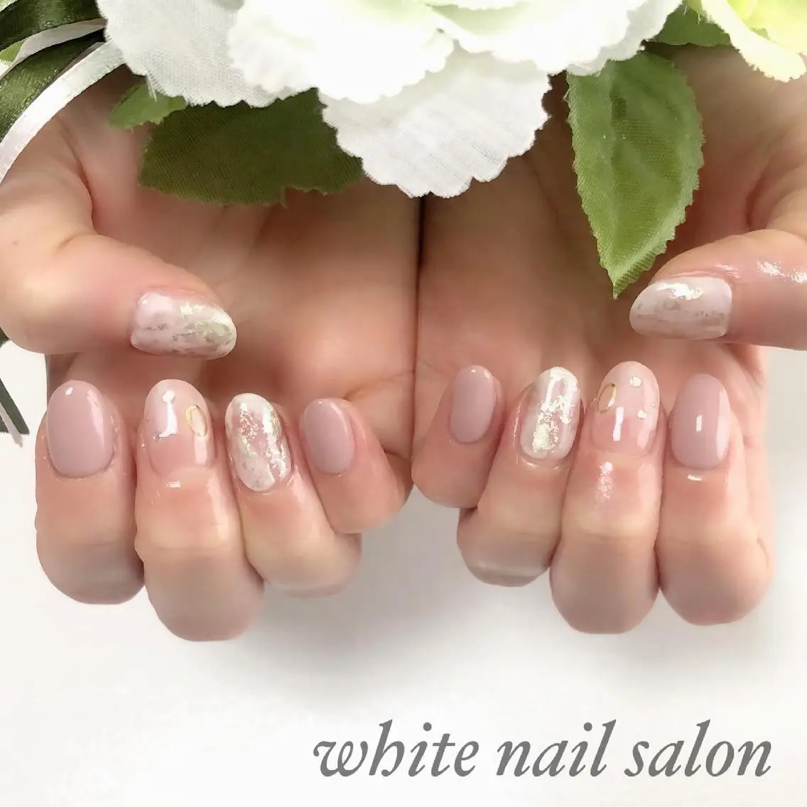 ネイル アートネイル フレンチネイル ジェルネイル ハードジェル 持ち込み ハンドネイル white nail salonのネイルデザイン