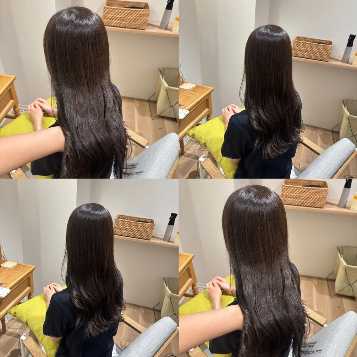 ロング カラー アッシュ アッシュブラウン ブラウンカラー 透明感カラー カット ヘアカラー トリートメント RINNO🌷透明感 カラー/髪質改善のヘアスタイル