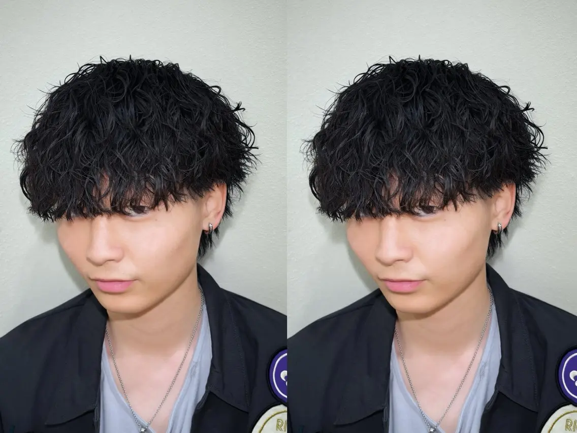 ショート パーマ メンズ メンズパーマ ツイストスパイラルパーマ スパイラルパーマ カット パーマ トリートメント パーマ職人DAIKI ツイスパ/波巻きのヘアスタイル