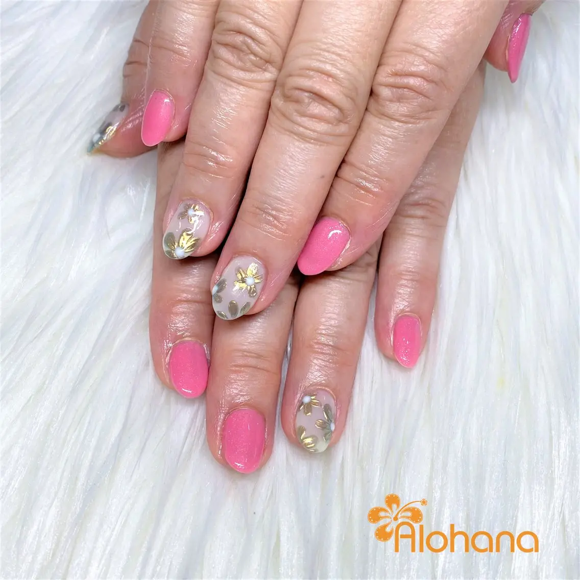 ネイル フラワーネイル ハンドネイル Alohana Minaのネイルデザイン