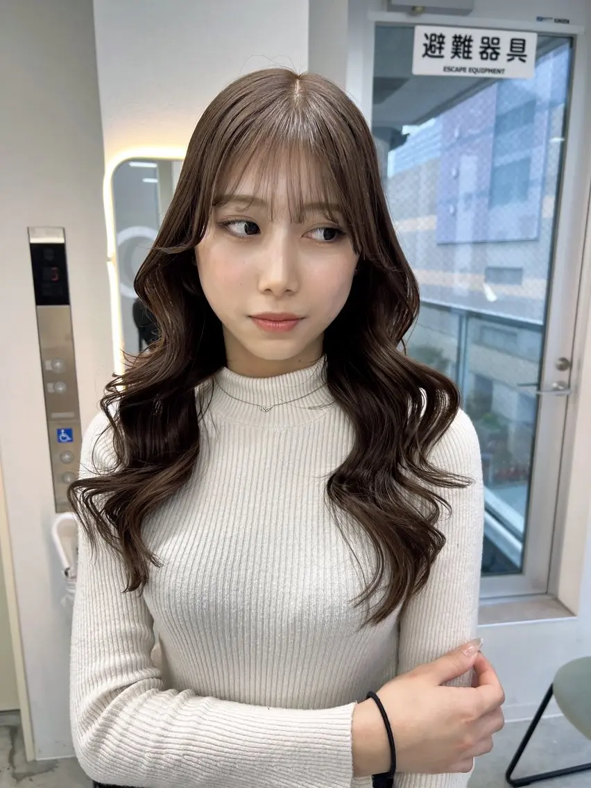 ロング カット ヘアカラー maya🇰🇷韓国 レイヤー/顔まわりのヘアスタイル