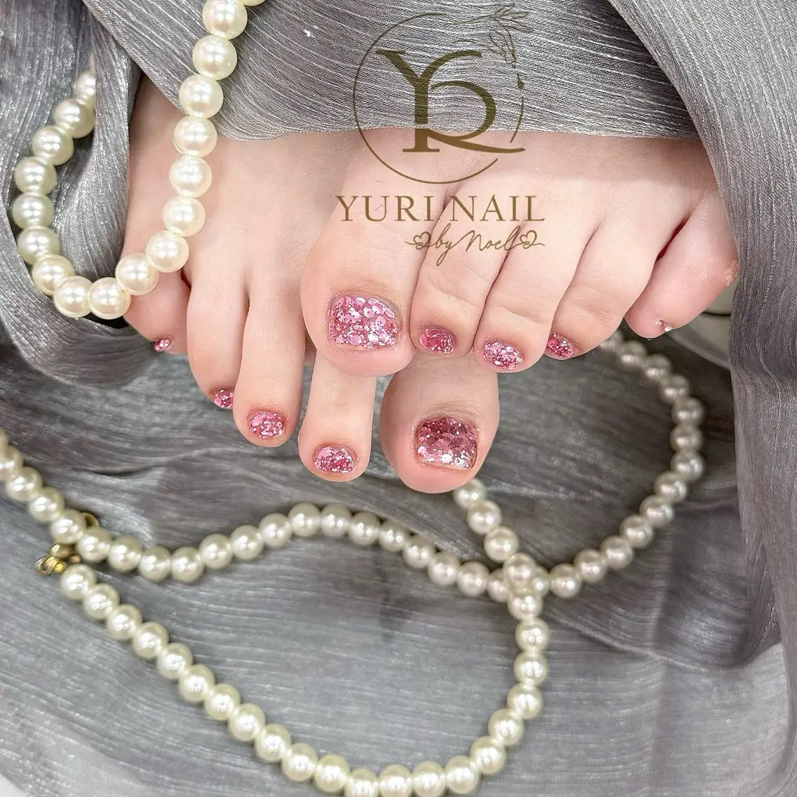 ネイル チークネイル フットネイル フレンチネイル グラデーション キラキラネイル ハンドネイル フットネイル YURI Nail Funabashiのネイルデザイン
