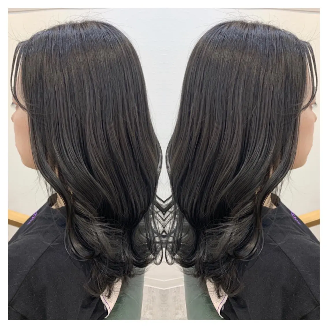 セミロング カラー ヘアカラー トリートメント 村山 茉衣のヘアスタイル