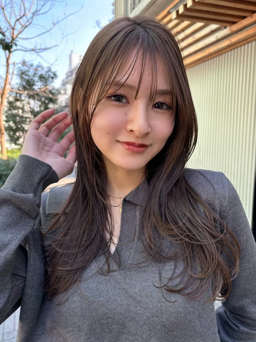 セミロング 💛似合わせカット カラー💛 amiのヘアスタイル