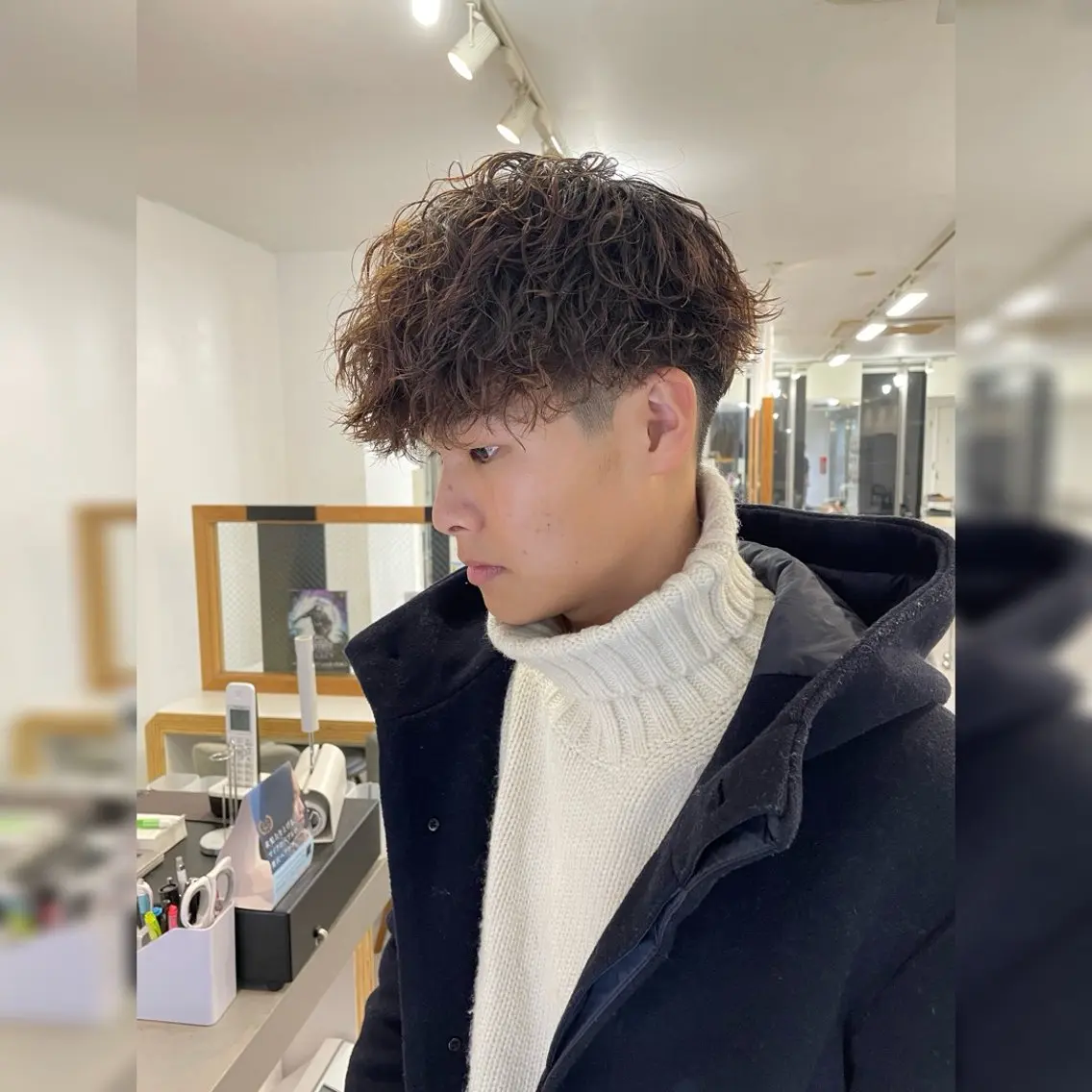 ショート パーマ メンズ マッシュ メンズパーマ ツイストスパイラルパーマ 波巻きパーマ スパイラルパーマ お悩み解決 園田翔大のヘアスタイル