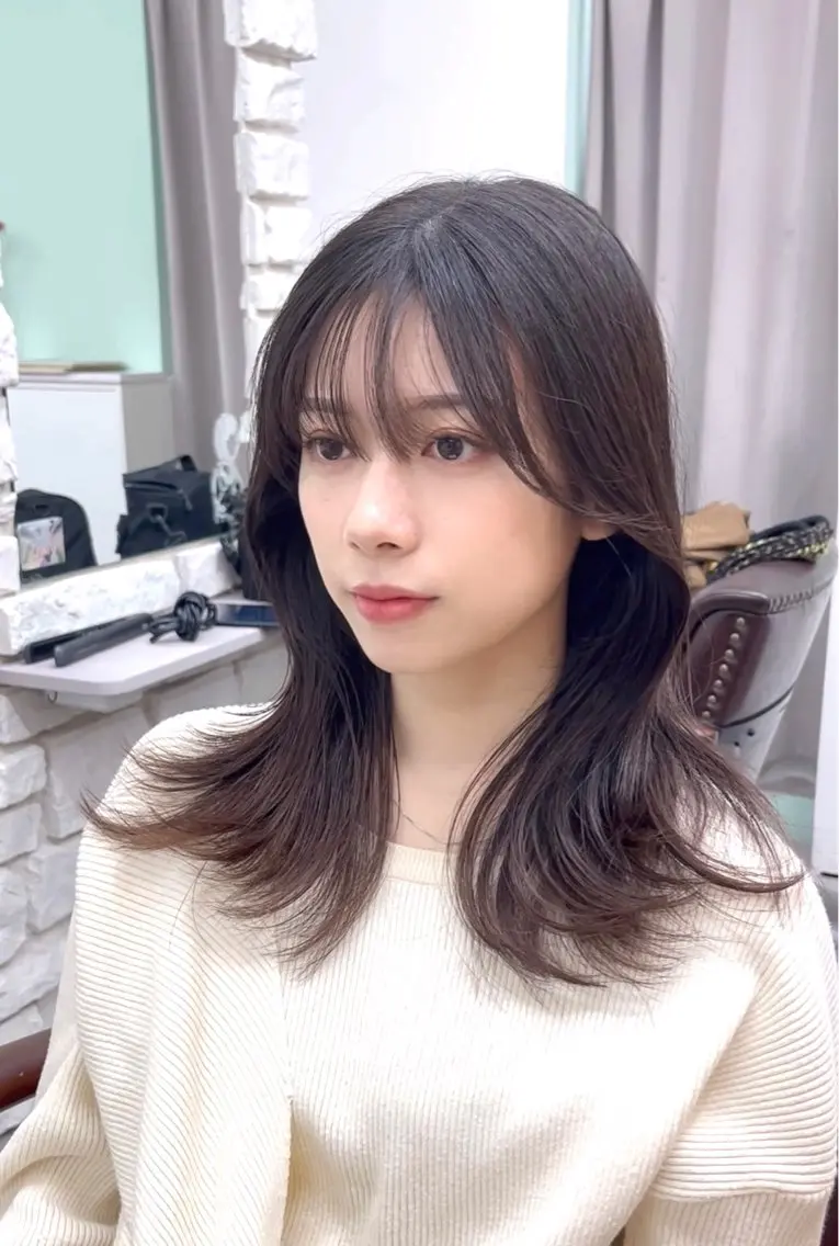ロング カラー カット ヘアカラー トリートメント 天王寺韓国ヘア✨ /髪質改善/小山歓実のヘアスタイル