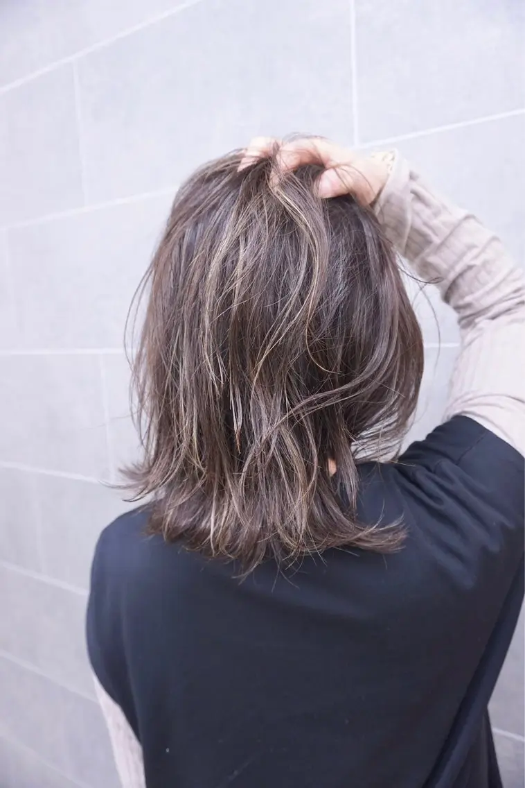 セミロング 森下 舜介のヘアスタイル