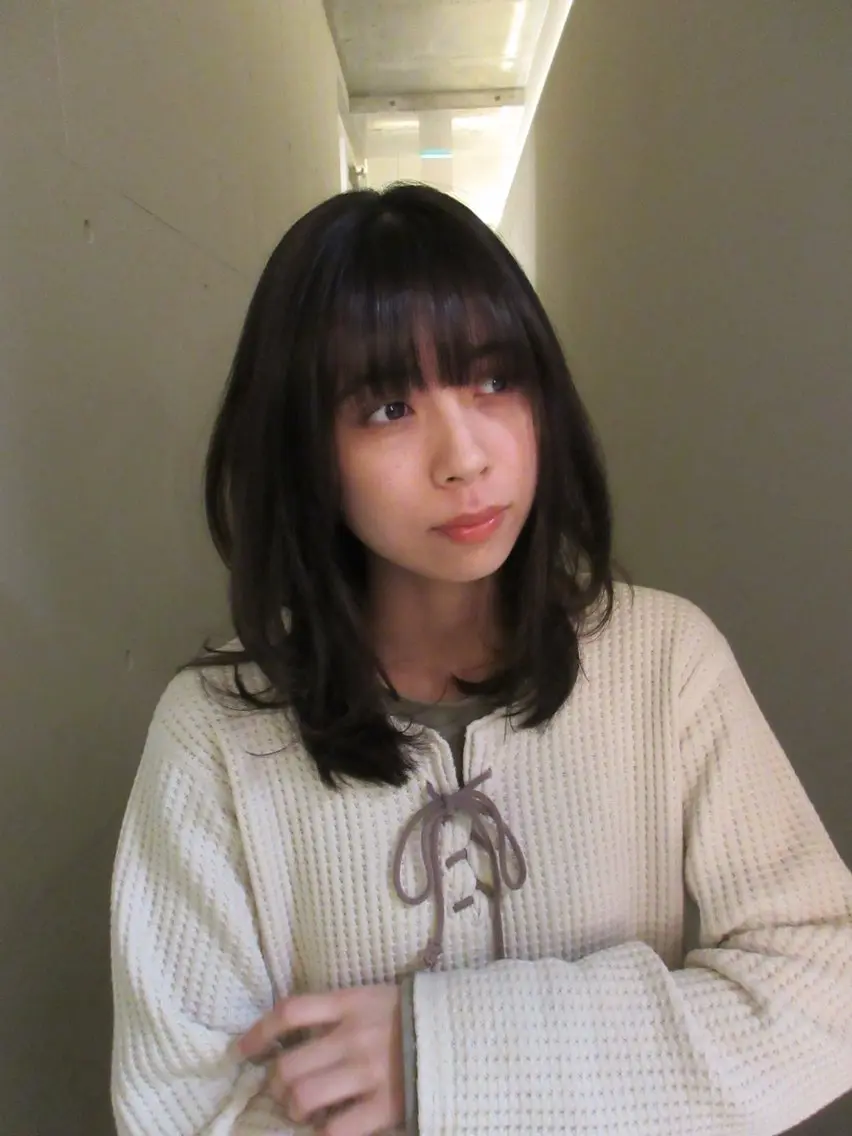 ミディアム かわの ひとしのヘアスタイル